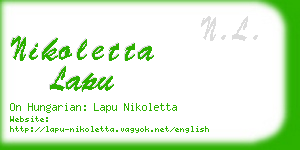 nikoletta lapu business card